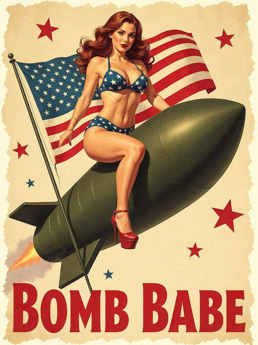 American Boomshell Pinup Portrait