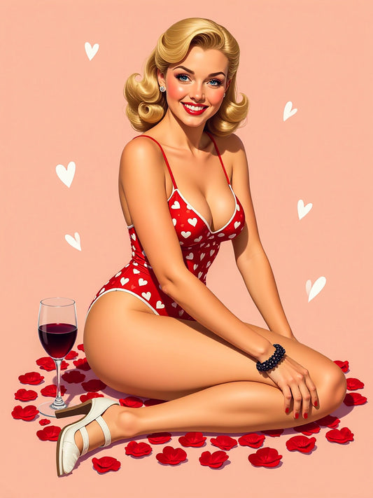 Wine and hearts Portrait